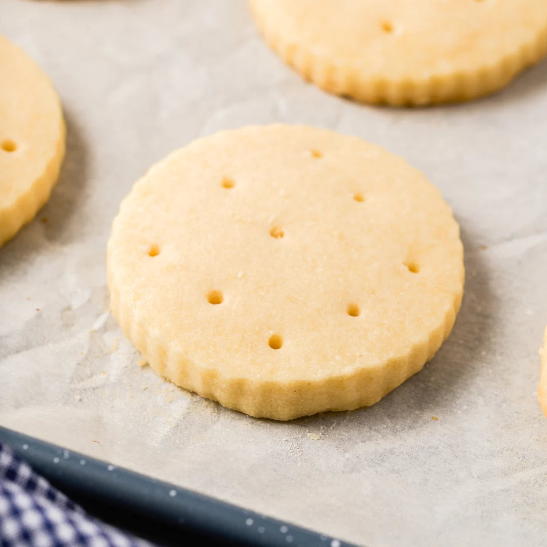 Close up of a beautiful shortbread cookie