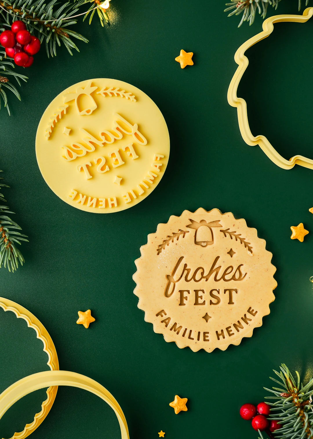 Personalized Cookie Cutter “Frohes Fest” with Your Text - Formini