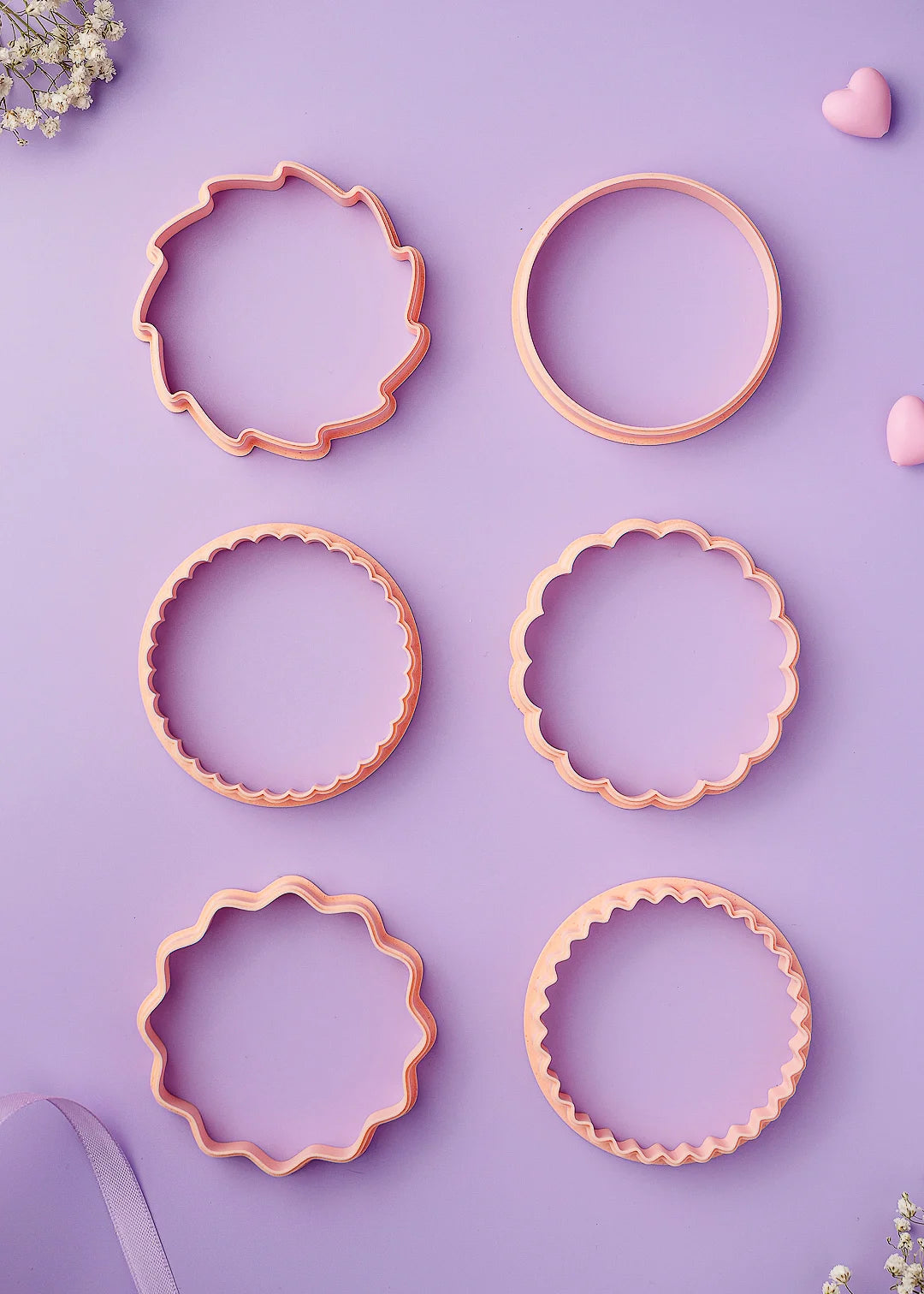Classic round cookie cutters in 6 different shapes - choose your favorite from the variants.