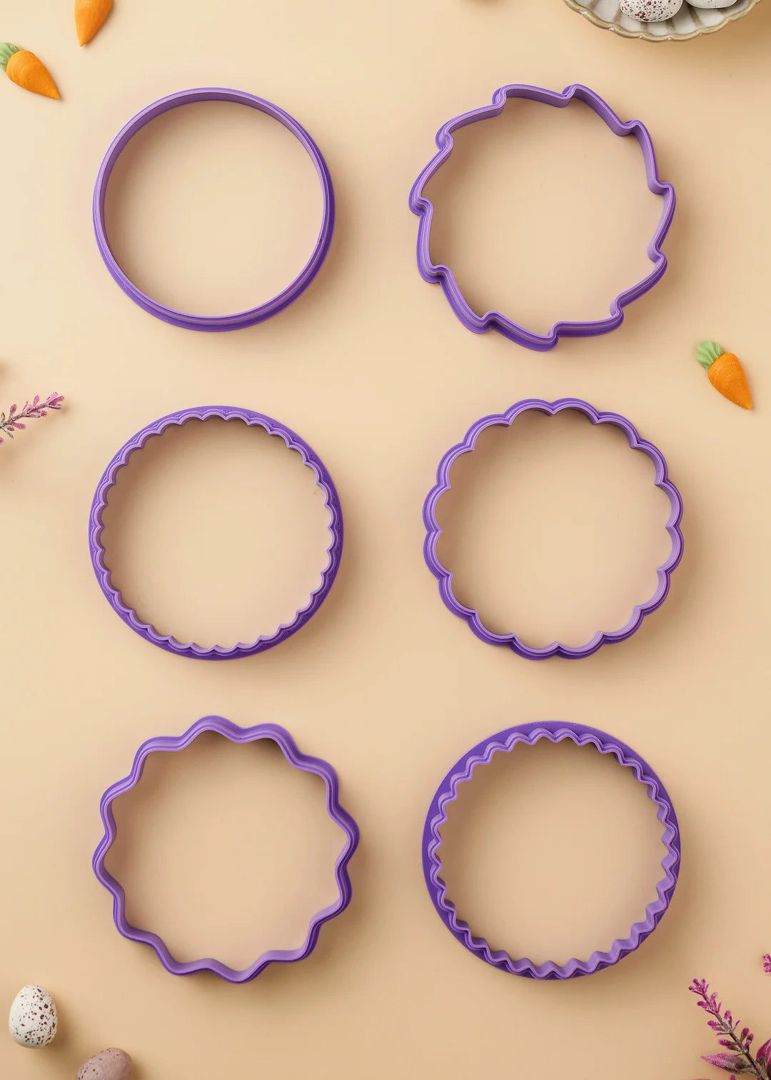 Classic round cookie cutter in 6 different shape options. 